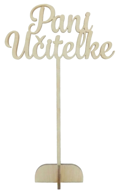 Kvetinový zápich s nápisom ( Pani Učiteľke )