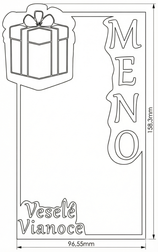 Drevená Obálka na Peniaze