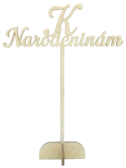 Kvetinový zápich s nápisom ( K narodeninám )