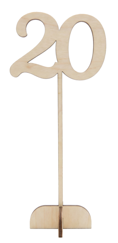 Kvetinový zápich ( Číslovka ) - Výška zápichu: 30cm, Číslovka: 20, Podstavec: Áno