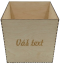 Personalizovaná drevená krabička - Veľkosť: 10x10x10cm, Veko: Nie