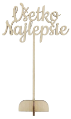 Kvetinový zápich s nápisom ( Všetko Najlepšie )