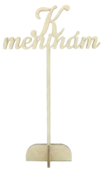 Kvetinový zápich s nápisom ( K meninám )