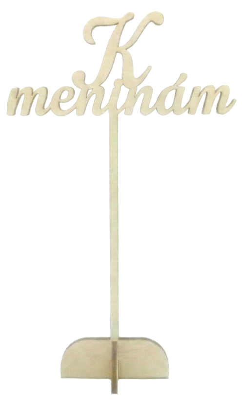 Kvetinový zápich s nápisom ( K meninám )