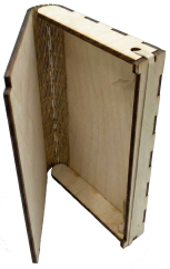 Drevená krabička s "knižným" otváraním