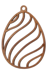 Drevená vyrezávaná kraslica – Prírodná veľkonočná ozdoba