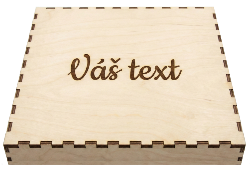 Personalizovaná drevená krabička - Veľkosť: 20x20x20cm, Veko: Nie