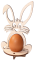 Veselý drevený stojan na vajíčko (Zajačik)