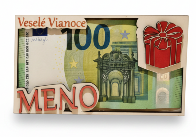 Drevená Obálka na Peniaze