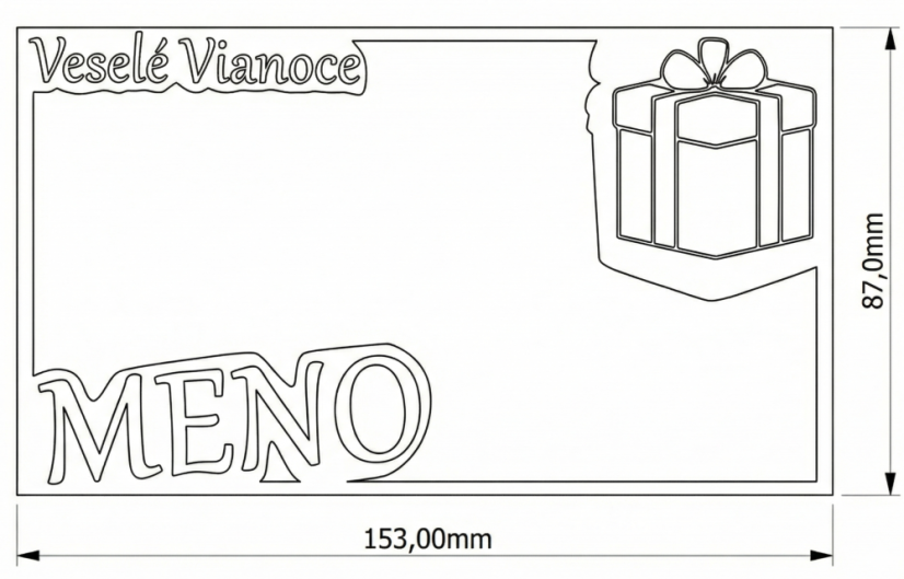 Drevená Obálka na Peniaze