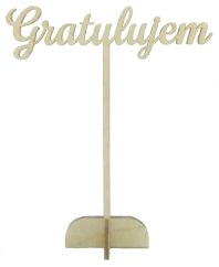 Kvetinový zápich s nápisom ( Gratulujem )