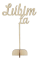 Kvetinový zápich s nápisom ( Lúbim ťa )