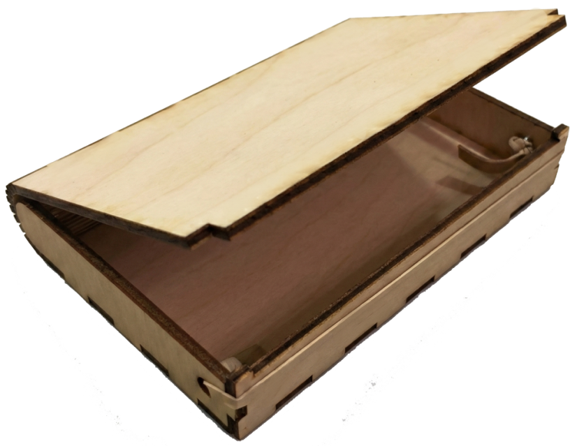 Drevená krabička s "knižným" otváraním