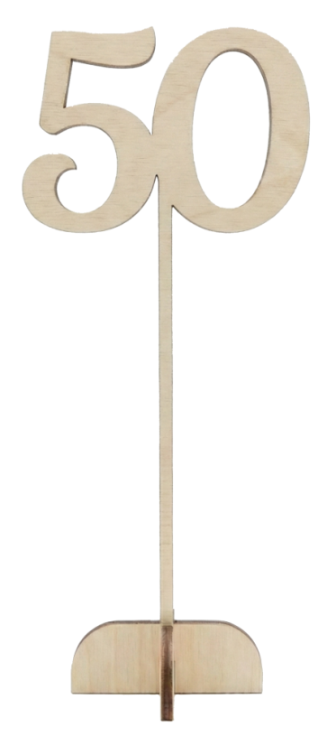 Kvetinový zápich ( Číslovka ) - Výška zápichu: 30cm, Číslovka: 50, Podstavec: Áno