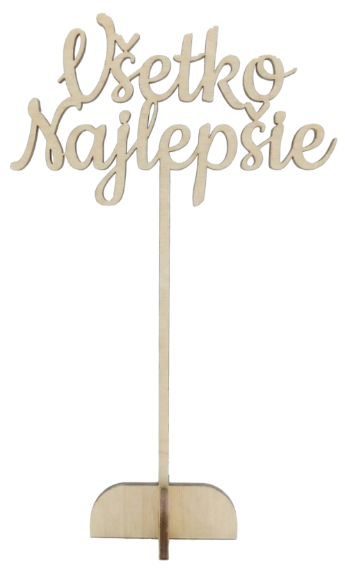 Kvetinový zápich s nápisom ( Všetko Najlepšie )